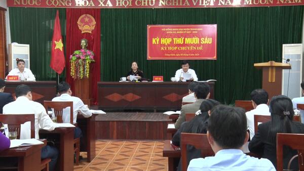 Hội đồng nhân dân huyện Tràng Định khóa XX, tổ chức kỳ họp thứ mười sáu