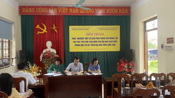Hội thảo thực nghiệm 1 số giải pháp nâng cao nâng cao năng lực dạy học tích hợp liên môn cho đội ngũ giáo viên THCS trên địa bàn tỉnh Lạng Sơn
