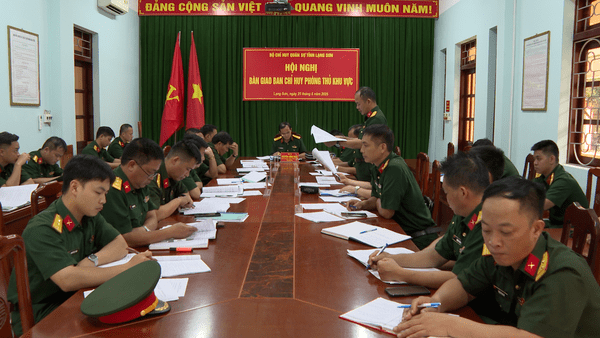 Bộ Chỉ huy quân sự tỉnh Lạng Sơn tổ chức bàn giao Ban Chỉ huy phòng thủ khu vực 1